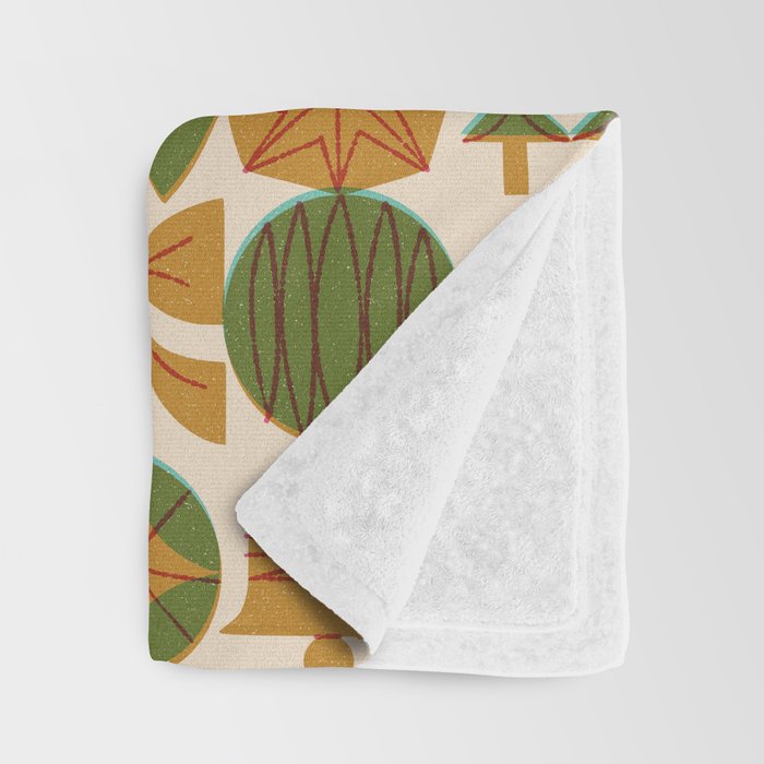 Retro Holiday Grid Throw Blanket Gallery Image 3