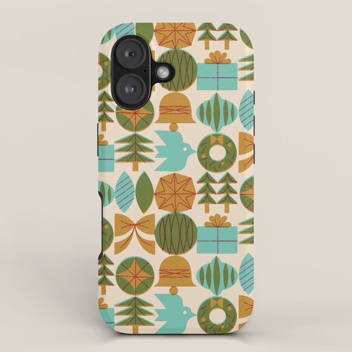Retro Holiday Grid iPhone Case Gallery Image 1