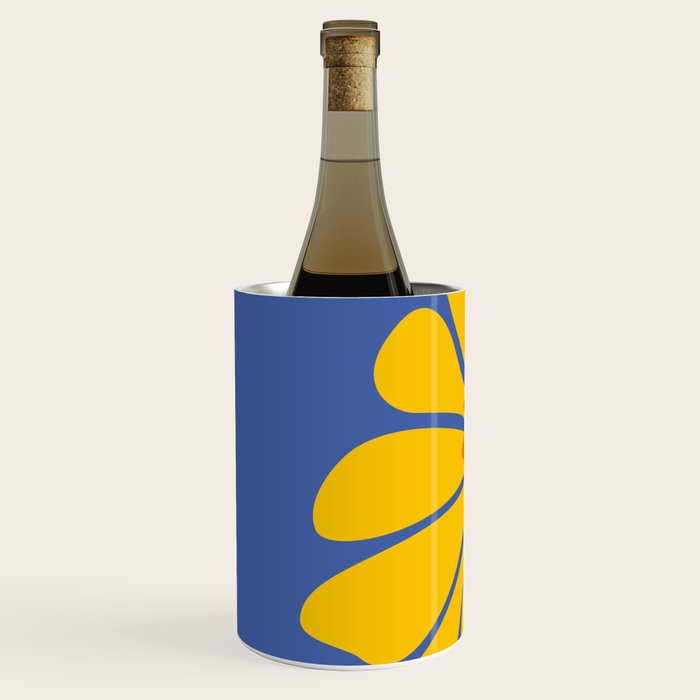 Groovy Yellow Flower Wine Chiller Gallery Image 2