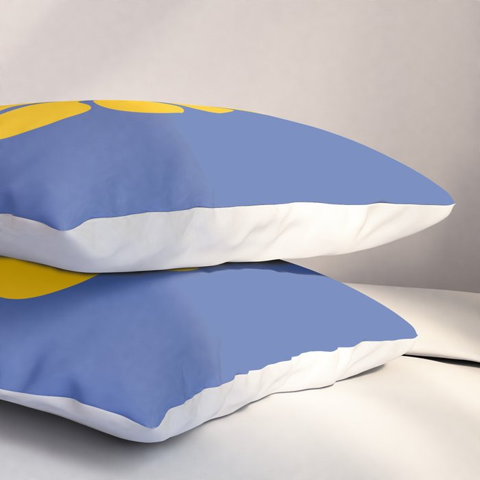 Groovy Yellow Flower Pillow Sham Gallery Image 3