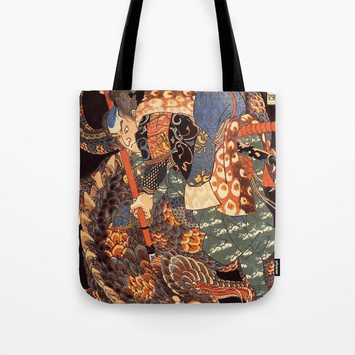 Miyamoto Musashi - Killing a Giant Nue Tote Bag Gallery Image 1