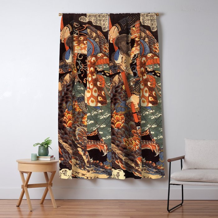 Miyamoto Musashi - Killing a Giant Nue Window Curtain Gallery Image 5