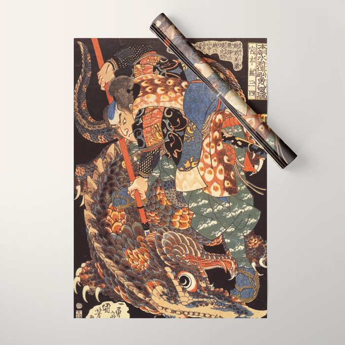 Miyamoto Musashi - Killing a Giant Nue Wrapping Paper Gallery Image 1