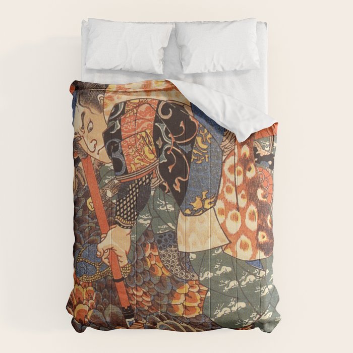 Miyamoto Musashi - Killing a Giant Nue Comforter Gallery Image 1