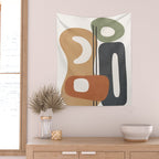 Modern Abstract Shapes 14 Wall Tapestry Gallery Image 2