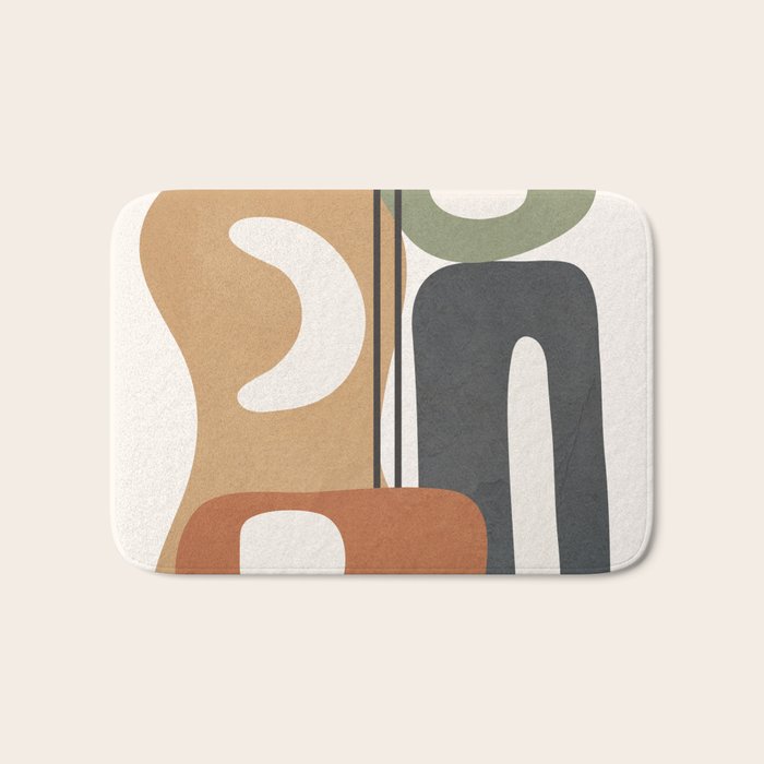 Modern Abstract Shapes 14 Bath Mat Gallery Image 1