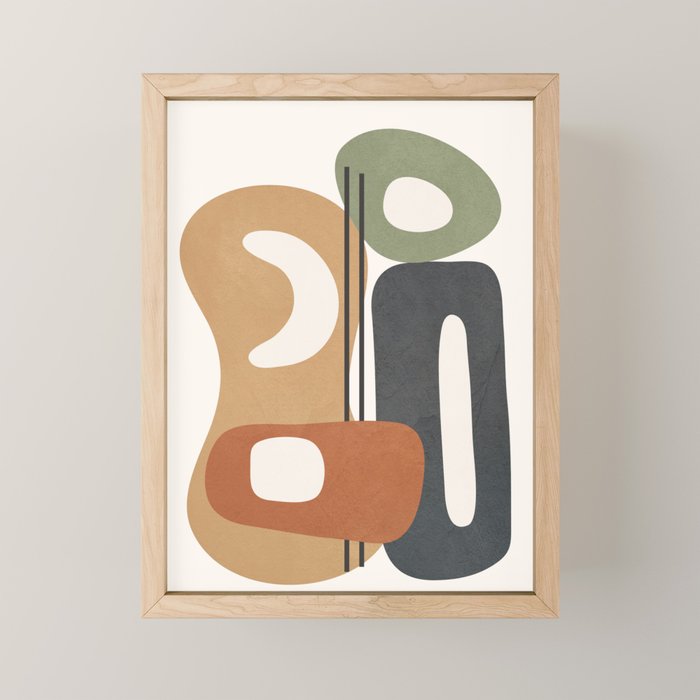 Modern Abstract Shapes 14 Mini Art Print Gallery Image 1
