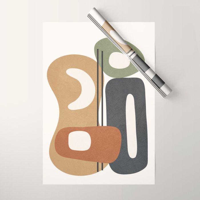 Modern Abstract Shapes 14 Wrapping Paper Gallery Image 1