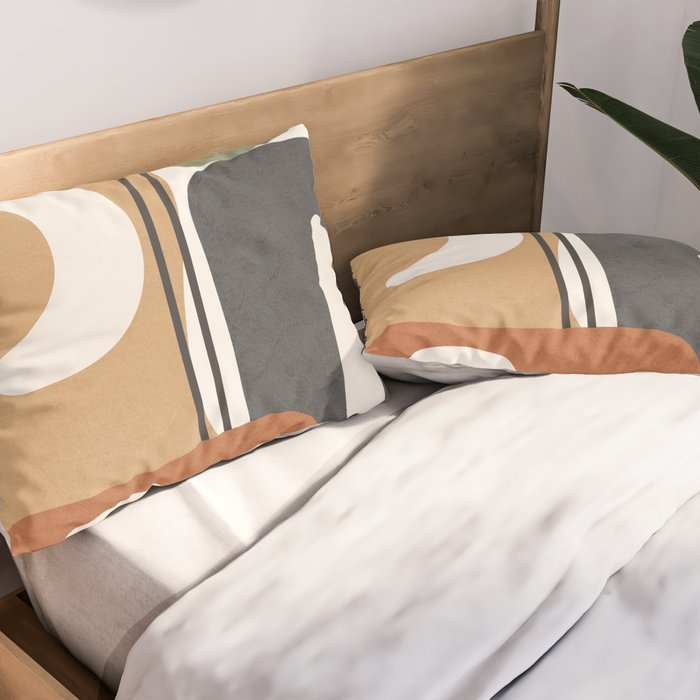 Modern Abstract Shapes 14 Pillow Sham Gallery Image 2