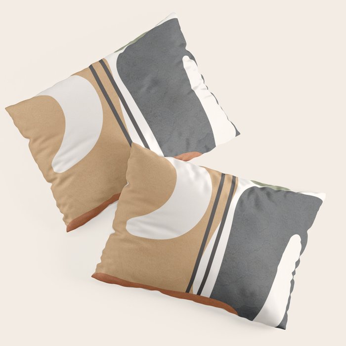 Modern Abstract Shapes 14 Pillow Sham Gallery Image 1