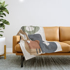 Modern Abstract Shapes 14 Throw Blanket Gallery Image 1