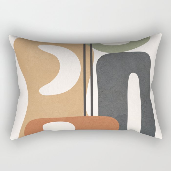 Modern Abstract Shapes 14 Rectangular Pillow Gallery Image 1