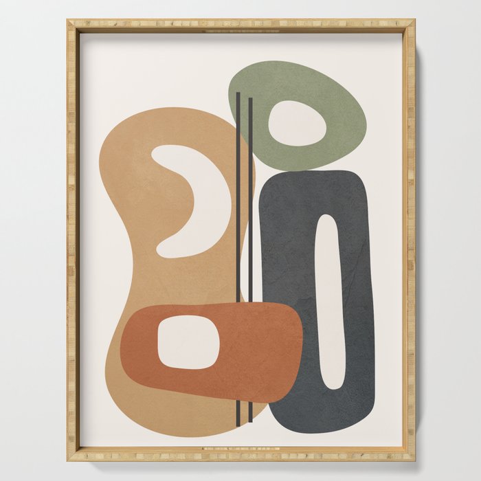 Modern Abstract Shapes 14 Serving Tray Gallery Image 1