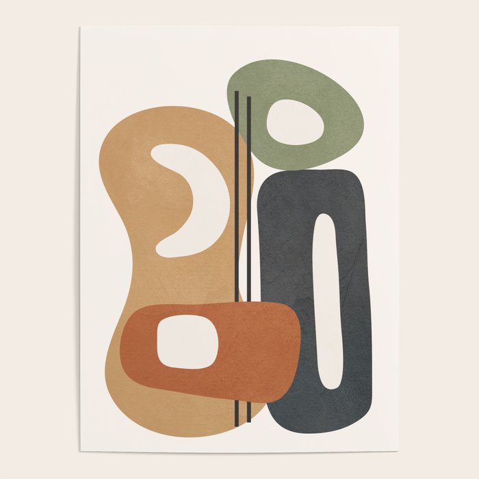 Modern Abstract Shapes 14 Poster Gallery Image 1