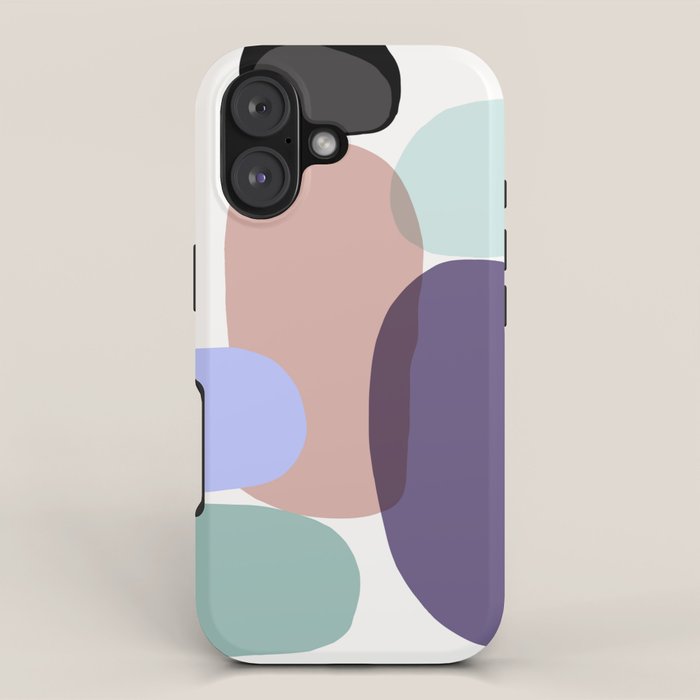 Family Portrait Contemporary Abstract Shapes iPhone Case Gallery Image 1