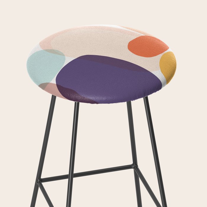 Family Portrait Contemporary Abstract Shapes Stool Gallery Image 2