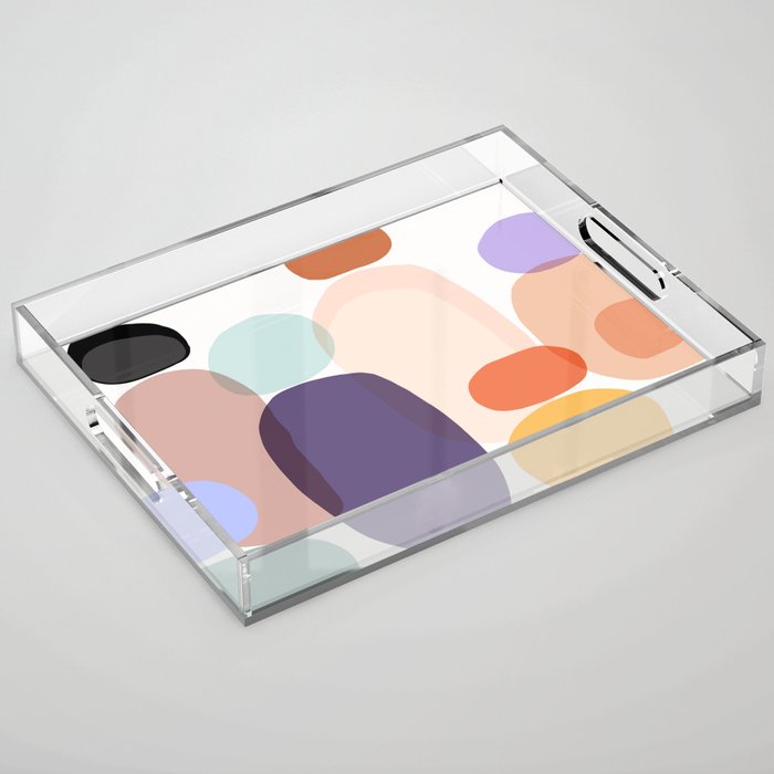 Family Portrait Contemporary Abstract Shapes Acrylic Tray Gallery Image 1