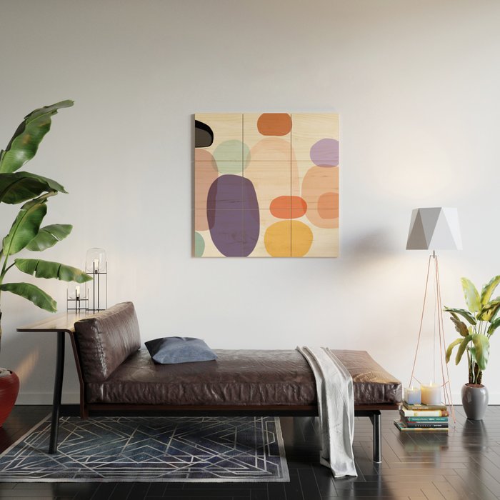 Family Portrait Contemporary Abstract Shapes Wood Wall Art Gallery Image 2