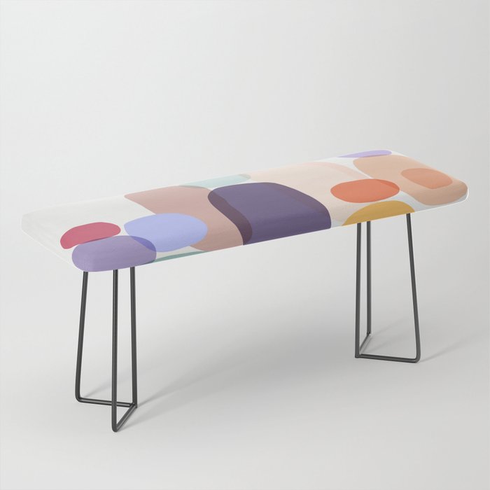 Family Portrait Contemporary Abstract Shapes Bench Gallery Image 1