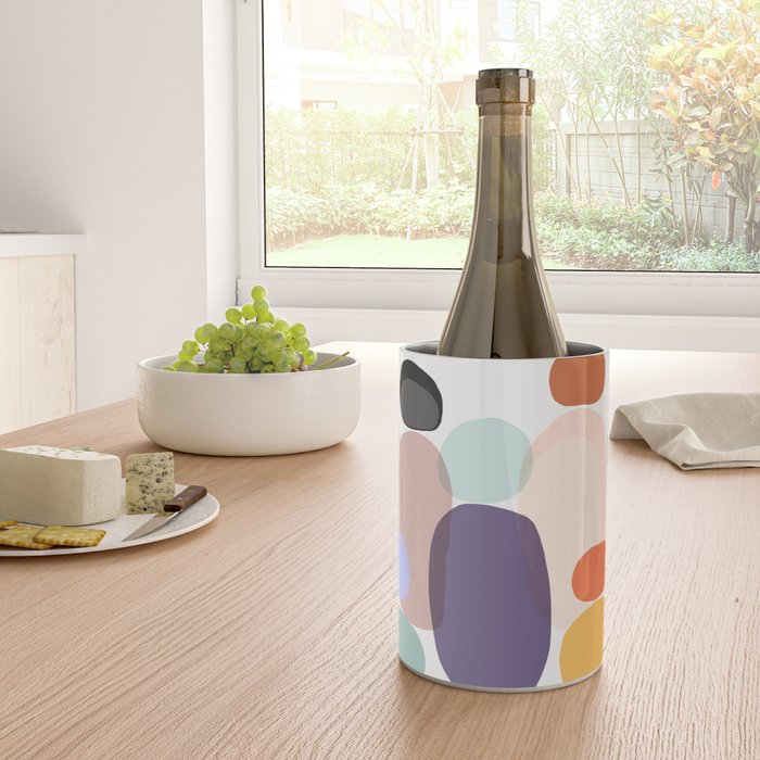 Family Portrait Contemporary Abstract Shapes Wine Chiller Gallery Image 4