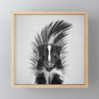 Skunk - Black & White Mini Art Print Gallery Image 1