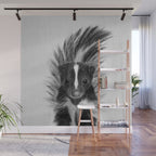 Skunk - Black & White Wall Mural Gallery Image 1