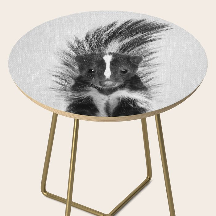 Skunk - Black & White Side Table Gallery Image 2