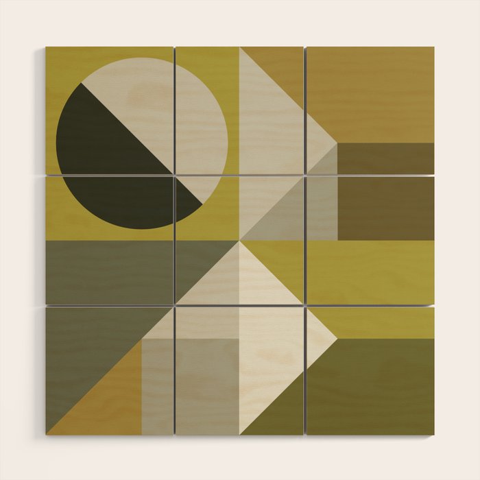 Modern Geometric 72B Wood Wall Art Gallery Image 1