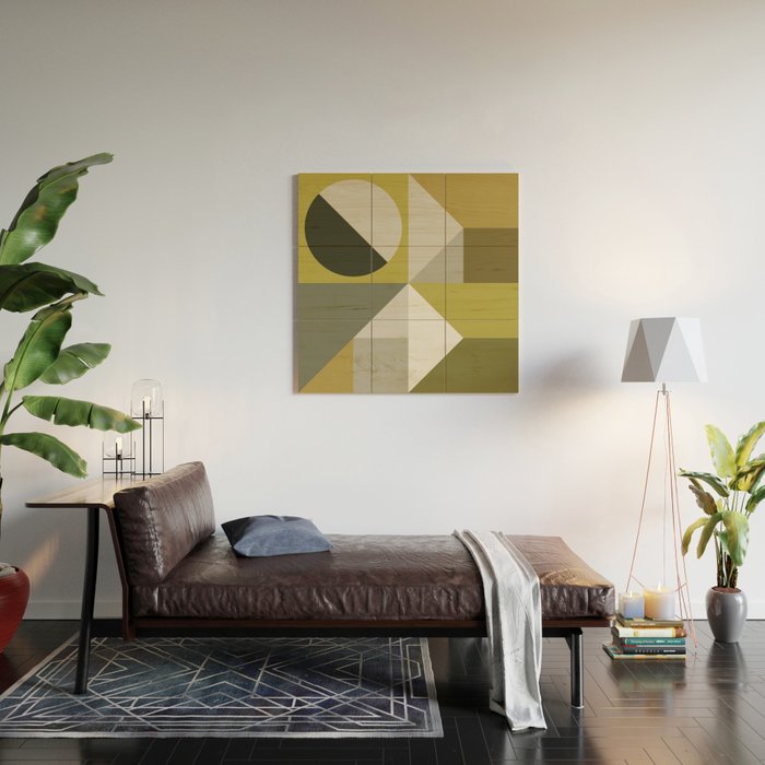 Modern Geometric 72B Wood Wall Art Gallery Image 2