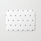 Black Lightning Bolt Pattern Bath Mat Gallery Image 1