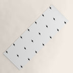 Black Lightning Bolt Pattern Yoga Mat Gallery Image 1