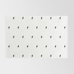 Black Lightning Bolt Pattern Rug Gallery Image 2