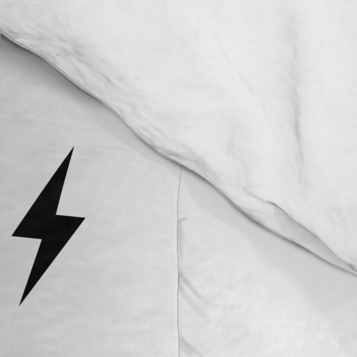 Black Lightning Bolt Pattern Comforter Gallery Image 4
