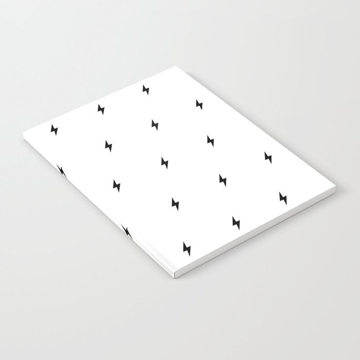 Black Lightning Bolt Pattern Notebook Gallery Image 1