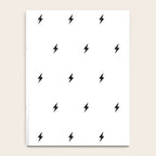 Black Lightning Bolt Pattern Notebook Gallery Image 4