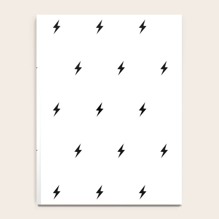 Black Lightning Bolt Pattern Notebook Gallery Image 4