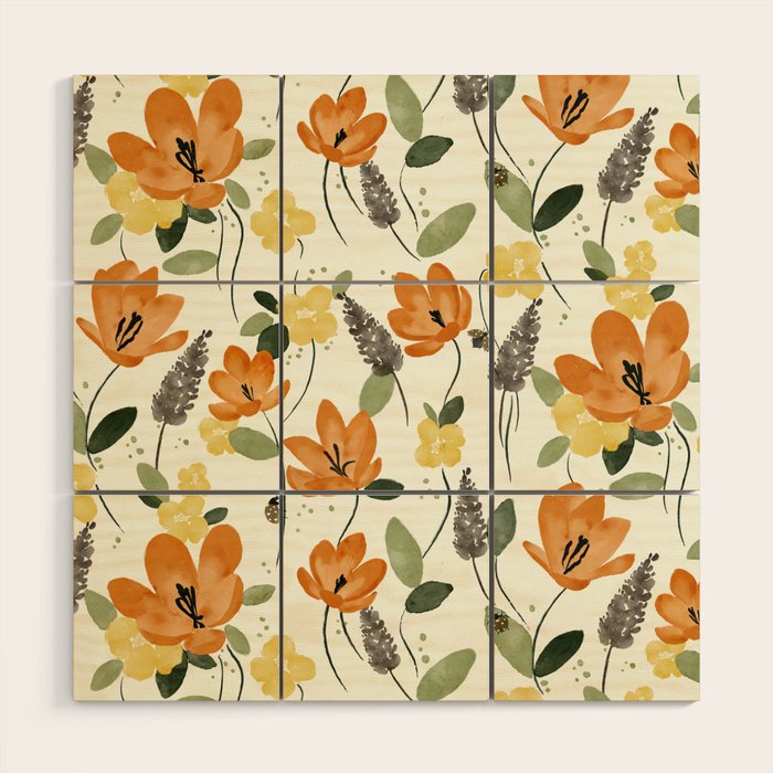 Evening Glow Meadow Wood Wall Art Gallery Image 1