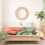 Modern Abstract Art Flowers 14 Duvet Cover Gallery Image 3