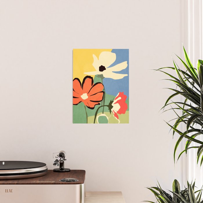 Modern Abstract Art Flowers 14 Poster Gallery Image 2