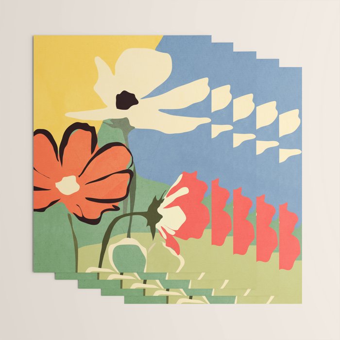 Modern Abstract Art Flowers 14 Wrapping Paper Gallery Image 3