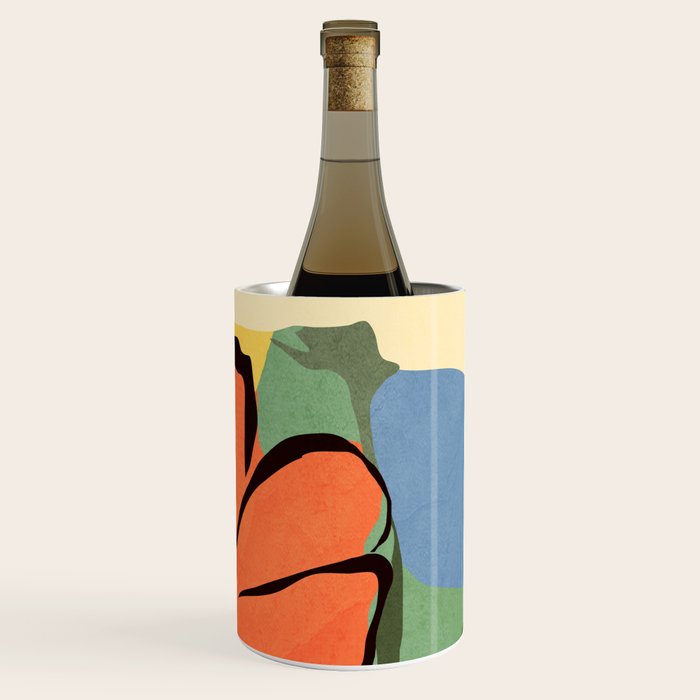 Modern Abstract Art Flowers 14 Wine Chiller Gallery Image 1