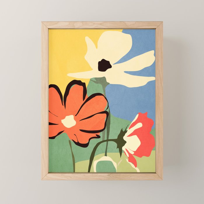 Modern Abstract Art Flowers 14 Mini Art Print Gallery Image 1