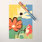 Modern Abstract Art Flowers 14 Wrapping Paper Gallery Image 1