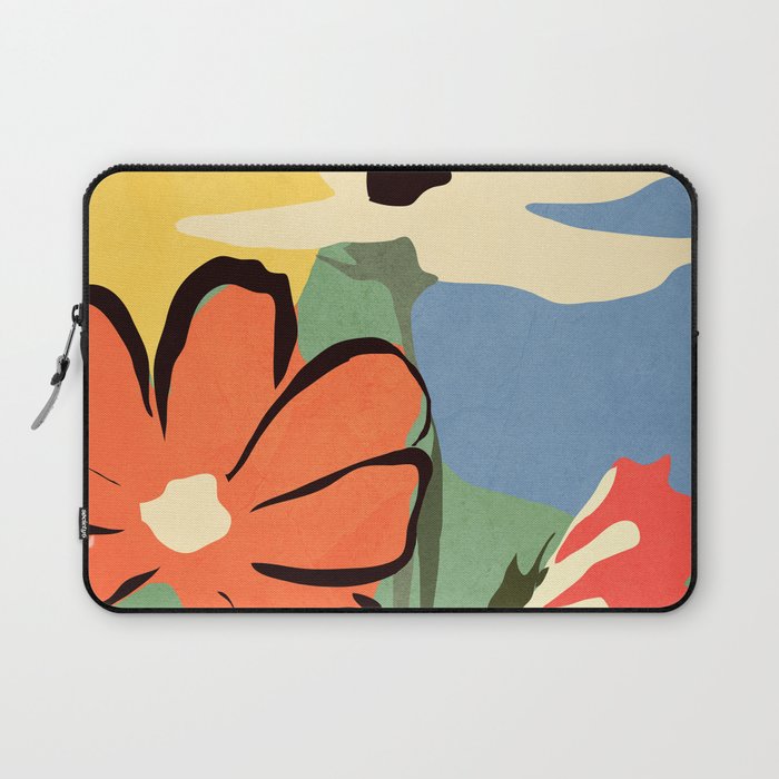 Modern Abstract Art Flowers 14 Laptop Sleeve Gallery Image 1