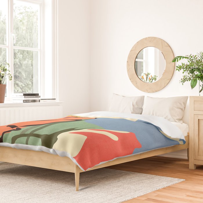 Modern Abstract Art Flowers 14 Duvet Cover Gallery Image 2