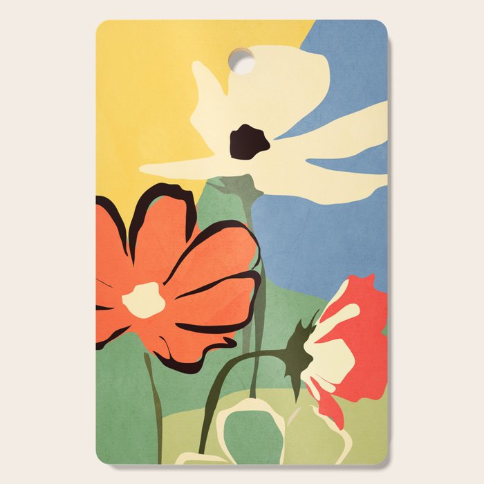 Modern Abstract Art Flowers 14 Cutting Board Gallery Image 1