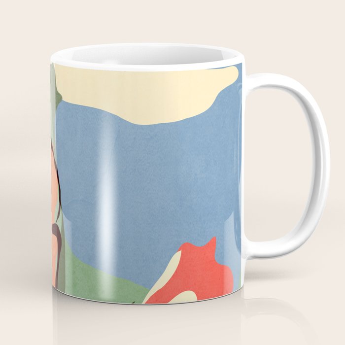 Modern Abstract Art Flowers 14 Coffee Mug Gallery Image 1
