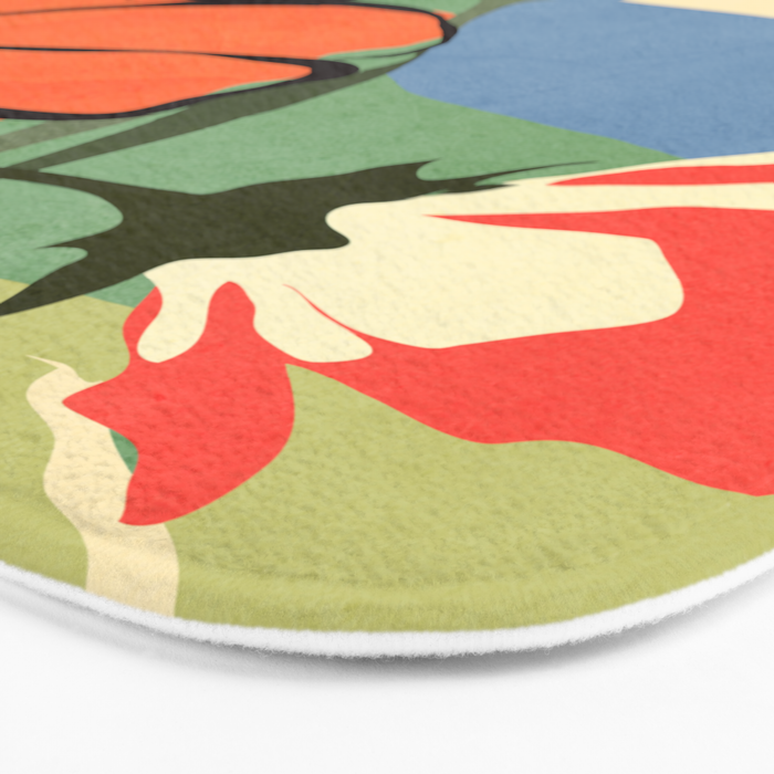 Modern Abstract Art Flowers 14 Bath Mat Gallery Image 3