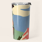 Modern Abstract Art Flowers 14 Travel Mug Gallery Image 2