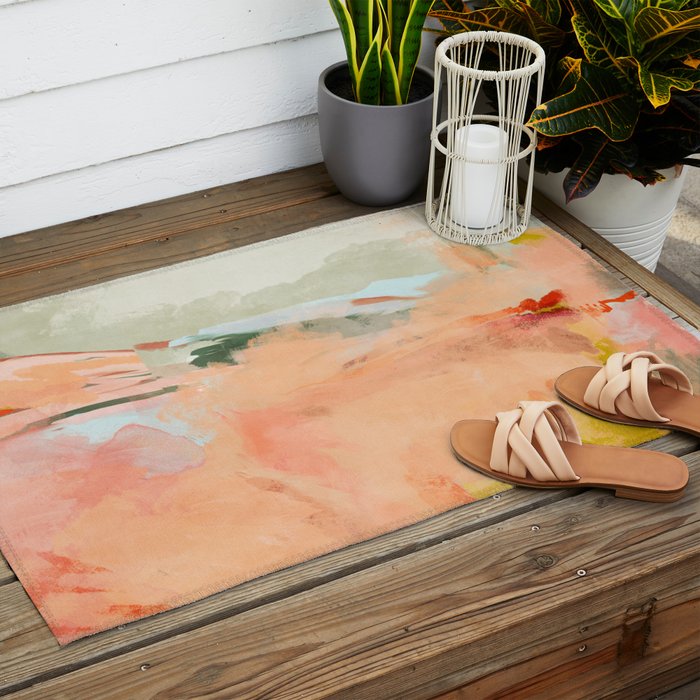 spring sky over tuscany Outdoor Rug Gallery Image 2